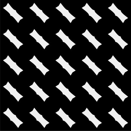 Background with abstract shapes. Black and white texture. Seamless monochrome repeating pattern for decor, fabric, cloth.のイラスト素材