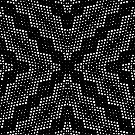Background with abstract shapes. Black and white texture. Seamless monochrome repeating pattern for decor, fabric, cloth.のイラスト素材