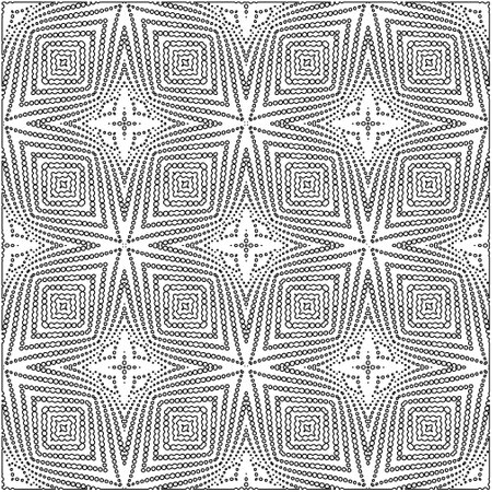 Vector pattern with symmetrical elements . Modern stylish abstract texture. Repeating geometric tiles from striped elements. Black and white pattern.のイラスト素材