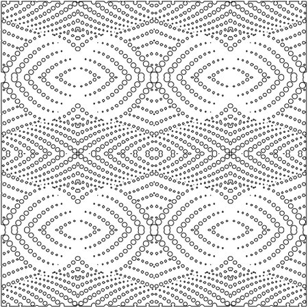 Vector pattern with symmetrical elements . Modern stylish abstract texture. Repeating geometric tiles from striped elements. Black and white pattern.のイラスト素材