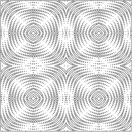Vector pattern with symmetrical elements . Modern stylish abstract texture. Repeating geometric tiles from striped elements. Black and white pattern.のイラスト素材