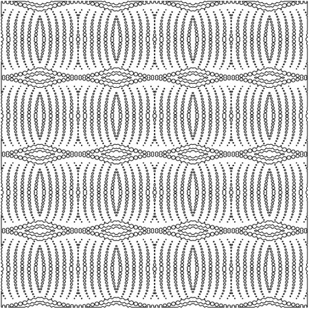 Abstract pattern with symmetrical elements. Modern stylish abstract texture. Repeating geometric tiles from striped elements. Black and white pattern.のイラスト素材