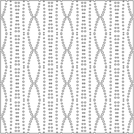 Abstract pattern with symmetrical elements. Modern stylish abstract texture. Repeating geometric tiles from striped elements. Black and white pattern.のイラスト素材
