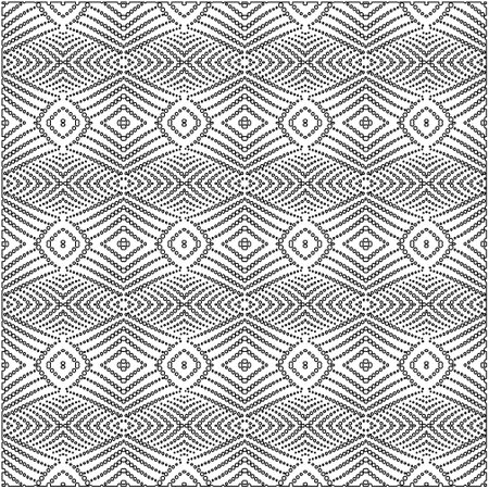 Abstract pattern with symmetrical elements. Modern stylish abstract texture. Repeating geometric tiles from striped elements. Black and white pattern.のイラスト素材