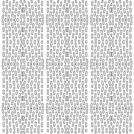 Abstract pattern with symmetrical elements. Modern stylish abstract texture. Repeating geometric tiles from striped elements. Black and white pattern.のイラスト素材