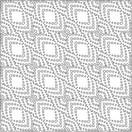 Abstract pattern with symmetrical elements. Modern stylish abstract texture. Repeating geometric tiles from striped elements. Black and white pattern.のイラスト素材