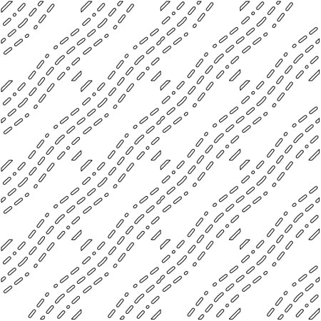 Abstract pattern with symmetrical elements. Modern stylish abstract texture. Repeating geometric tiles from striped elements. Black and white pattern.のイラスト素材