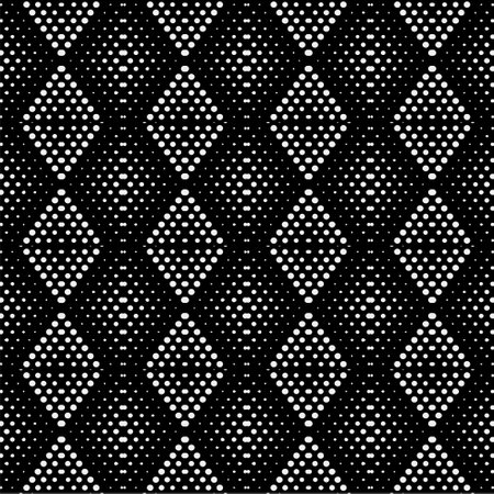 Background with abstract shapes. Black and white texture. Seamless monochrome repeating pattern for decor, fabric, cloth.のイラスト素材