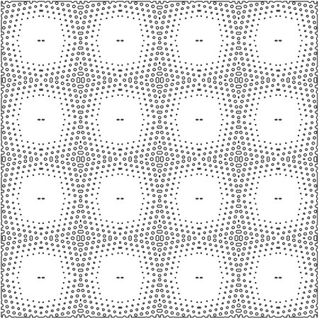 Abstract pattern with symmetrical elements. Modern stylish abstract texture. Repeating geometric tiles from striped elements. Black and white pattern.のイラスト素材