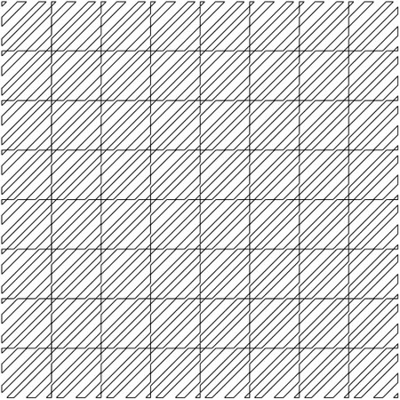 Abstract pattern with symmetrical elements. Modern stylish abstract texture. Repeating geometric tiles from striped elements. Black and white pattern.のイラスト素材