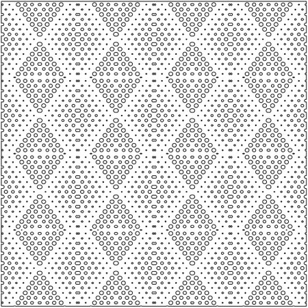 Abstract pattern with symmetrical elements. Modern stylish abstract texture. Repeating geometric tiles from striped elements. Black and white pattern.のイラスト素材