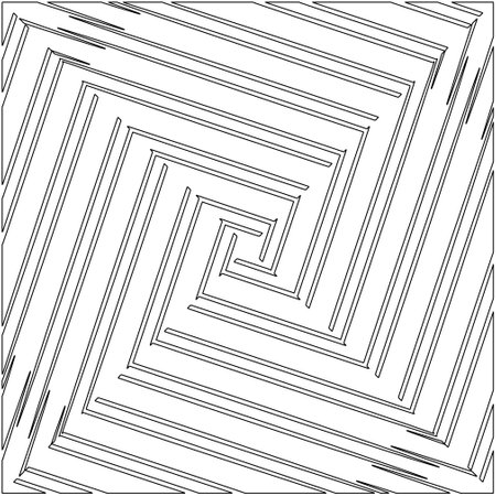 Vector pattern with symmetrical elements . Modern stylish abstract texture. Repeating geometric tiles from striped elements. Black and white pattern.のイラスト素材