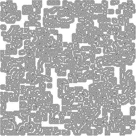 Vector pattern with symmetrical elements . Modern stylish abstract texture. Repeating geometric tiles from striped elements. Black and white pattern.のイラスト素材