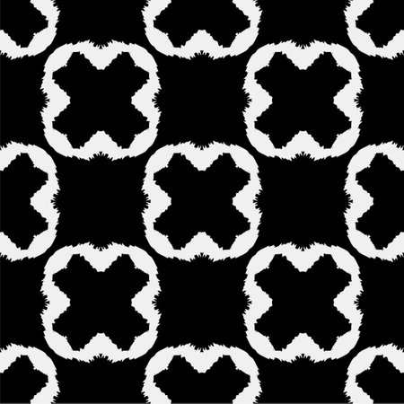 geometric pattern. Seamless background with abstract shapes. black and white wallpaper. Abstract background with Repeating pattern for decor, textile and fabric.のイラスト素材
