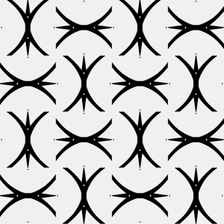 geometric pattern. Seamless background with abstract shapes. black and white wallpaper. Abstract background with Repeating pattern for decor, textile and fabric.のイラスト素材