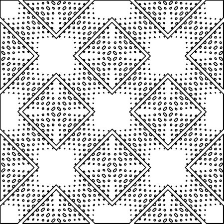 Black and white pattern with abstract shapes. abstract background. Patterns of the lines.のイラスト素材