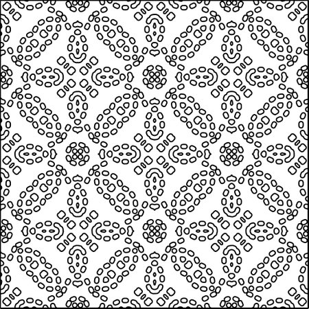 Modern stylish abstract texture. Geometric shapes from striped elements. Black and white pattern.のイラスト素材