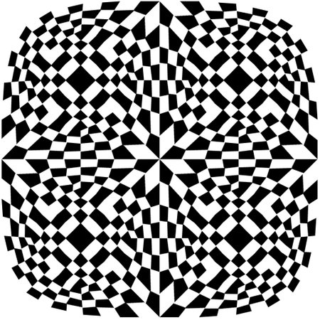 Minimal ornamental background with abstract shapes. Black and white texture. Simple abstract background.のイラスト素材