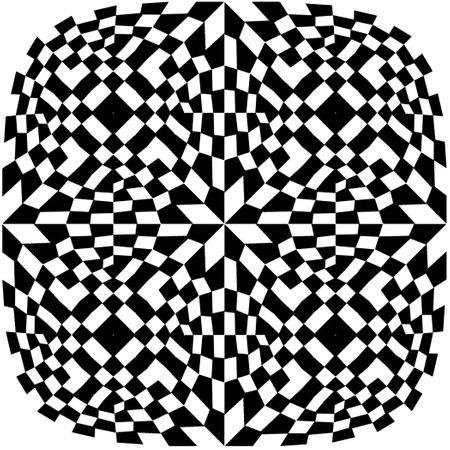 Minimal ornamental background with abstract shapes. Black and white texture. Simple abstract background.のイラスト素材