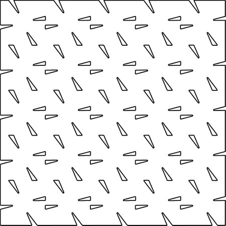 Monochrome ornamental texture with smooth linear shapes, zigzag lines, lace pattern. black and white pattern for web page, textures, card, poster, fabric, textile.のイラスト素材