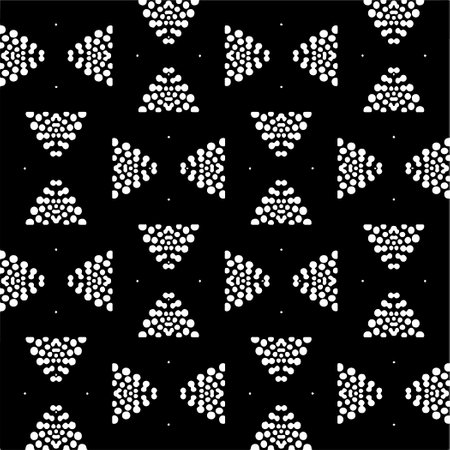 Vector monochrome pattern, Abstract texture for fabric print, card, table cloth, furniture, banner, cover, invitation, decoration, wrapping.seamless repeating pattern.Black and white color.のイラスト素材
