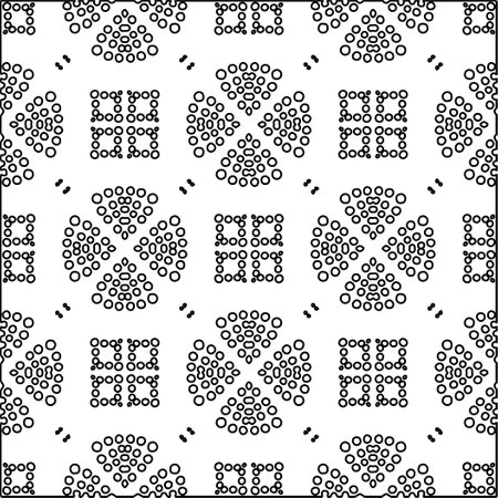 Stylish texture with figures from lines. Abstract geometric black and white pattern for web page, textures, card, poster, fabric, textile. Monochrome graphic repeating design.のイラスト素材