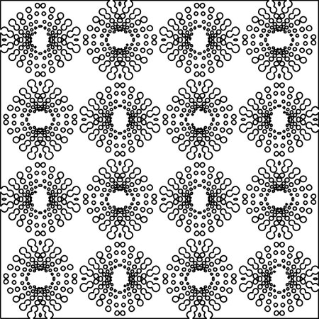 Stylish texture with figures from lines. Abstract geometric black and white pattern for web page, textures, card, poster, fabric, textile. Monochrome graphic repeating design.のイラスト素材