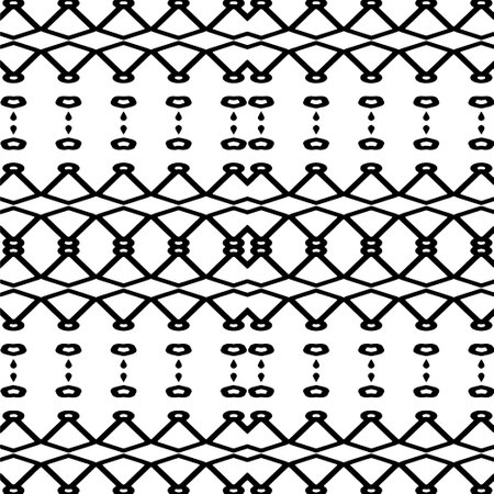 Seamless repeat pattern. Black and white pattern for web page, textures, card, poster, fabric, textile.のイラスト素材
