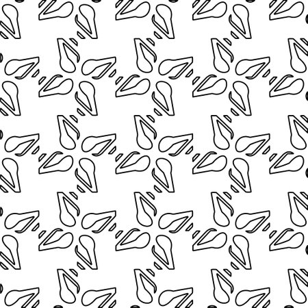 Stylish texture with figures from lines. black and white pattern for web page, textures, card, poster, fabric, textile. Monochrome graphic repeating design.のイラスト素材