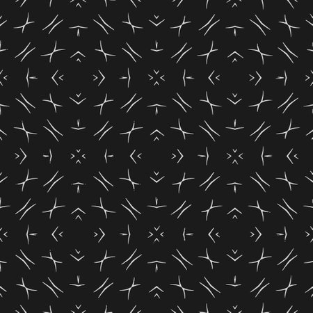 Simple repeating monochrome pattern. Abstract texture for fabric print, card, table cloth, furniture, banner, cover, invitation, decoration, wrapping.seamless repeating pattern. Black and white color.のイラスト素材