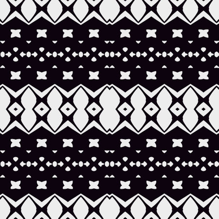 Simple repeating monochrome pattern. Abstract texture for fabric print, card, table cloth, furniture, banner, cover, invitation, decoration, wrapping.seamless repeating pattern. Black and white color.のイラスト素材