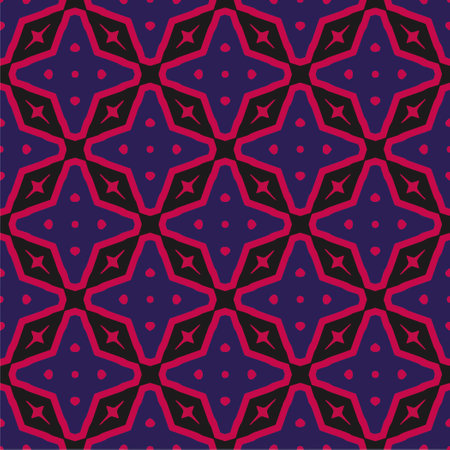 Vintage background with repeat patterns. Perfect for fashion, textile design, cute themed fabric, on wall paper, wrapping paper, fabrics and home decor. Seamless abstract multicolor pattern.のイラスト素材