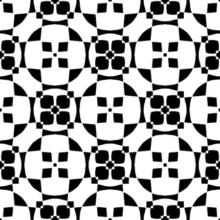Grunge texture.Black and white color.Seamless repeating pattern.Abstract background.Monochrome art for fashion, textile design, on wall paper, wrapping paper, fabrics and home decor.のイラスト素材