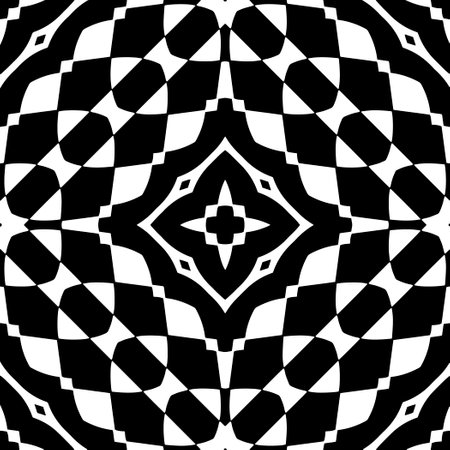 Grunge texture.Black and white color.Seamless repeating pattern.Abstract background.Monochrome art for fashion, textile design, on wall paper, wrapping paper, fabrics and home decor.のイラスト素材