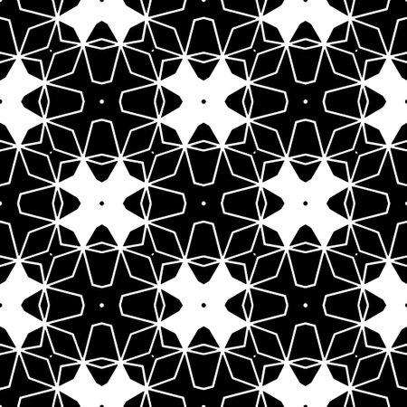 Grunge texture.Black and white color.Seamless repeating pattern.Abstract background.Monochrome art for fashion, textile design, on wall paper, wrapping paper, fabrics and home decor.のイラスト素材