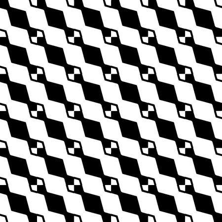 Black and white geometric seamless pattern with abstract shapes. Repeat pattern for fashion, textile design, on wall paper, wrapping paper, fabrics and home decor.のイラスト素材