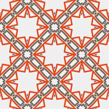 Geometric ornament in ethnic style.Seamless pattern with abstract shapes.Repeat design for fashion, textile design, on wall paper, wrapping paper, fabrics and home decor.のイラスト素材