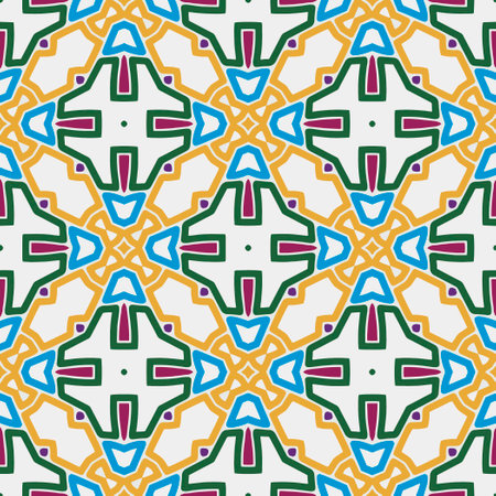 Geometric ornament in ethnic style.Seamless pattern with abstract shapes.Repeat design for fashion,...