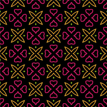 Geometric ornament in ethnic style.Seamless pattern with abstract shapes.Repeat design for fashion, textile design, on wall paper, wrapping paper, fabrics and home decor.のイラスト素材
