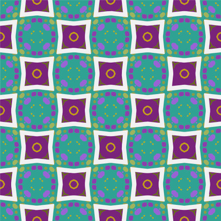 Geometric ornament in ethnic style.Seamless pattern with abstract shapes.Repeat design for fashion, textile design, on wall paper, wrapping paper, fabrics and home decor.のイラスト素材