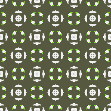 Geometric ornament in ethnic style.Seamless pattern with abstract shapes.Repeat design for fashion, textile design, on wall paper, wrapping paper, fabrics and home decor.のイラスト素材