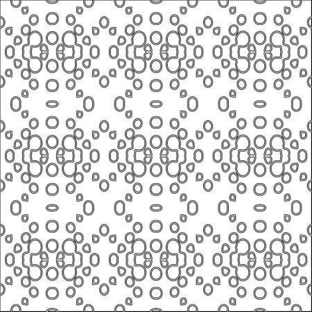 Stylish texture with figures from lines.Abstract geometric black and white pattern for web page, textures, card, poster, fabric, textile. Monochrome graphic repeating design.のイラスト素材