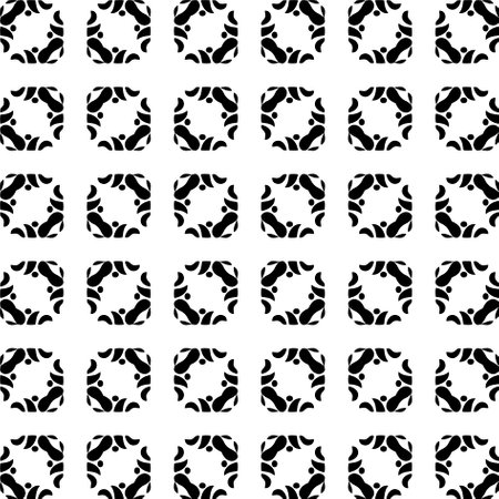 White background with black pattern. Seamless texture for fashion, textile design, on wall paper, wrapping paper, fabrics and home decor. simple repeat pattern.のイラスト素材