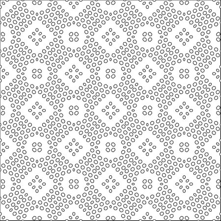 Vector pattern with symmetrical elements . Modern stylish abstract texture. Repeating geometric tiles from striped elements.Black and white pattern.のイラスト素材