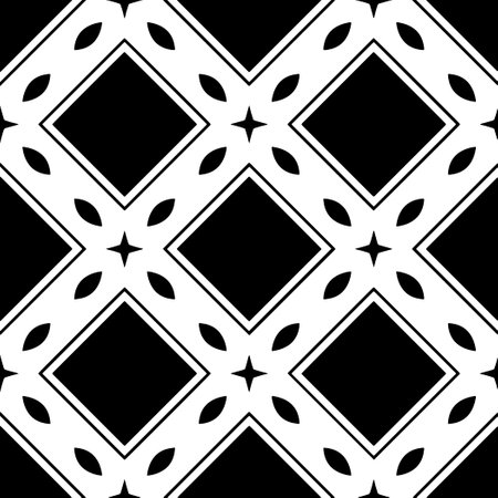 White background with black pattern. Seamless texture for fashion, textile design, on wall paper, wrapping paper, fabrics and home decor. simple repeat pattern.のイラスト素材