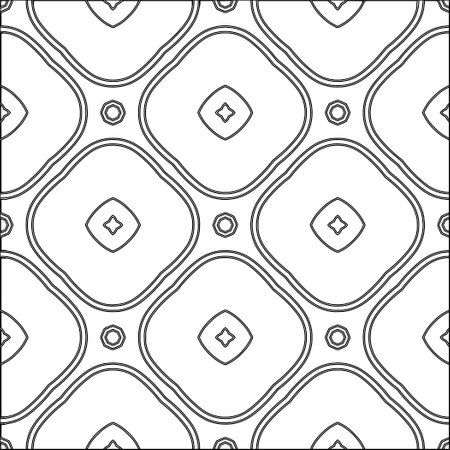 Stylish texture with figures from lines.Abstract geometric black and white pattern for web page, textures, card, poster, fabric, textile. Monochrome graphic repeating design.のイラスト素材