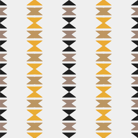 Ornament in ethnic style.Seamless pattern with abstract shapes. Repeat design for fashion, textile design, on wall paper, wrapping paper, fabrics and home decor.のイラスト素材