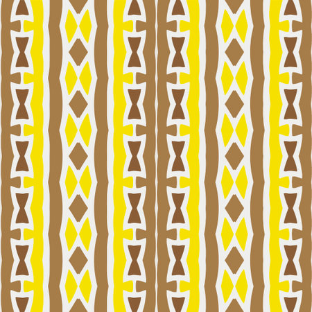 Ornament in ethnic style.Seamless pattern with abstract shapes. Repeat design for fashion, textile design, on wall paper, wrapping paper, fabrics and home decor.のイラスト素材