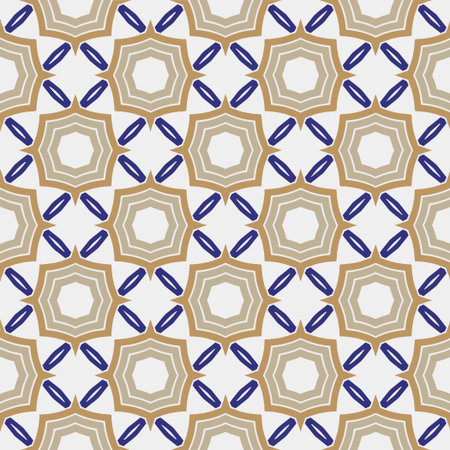 Ornament in ethnic style.Seamless pattern with abstract shapes. Repeat design for fashion, textile...