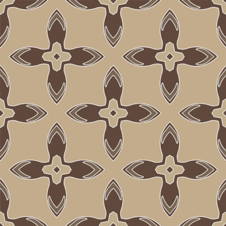 Ornament in ethnic style.Seamless pattern with abstract shapes. Repeat design for fashion, textile...